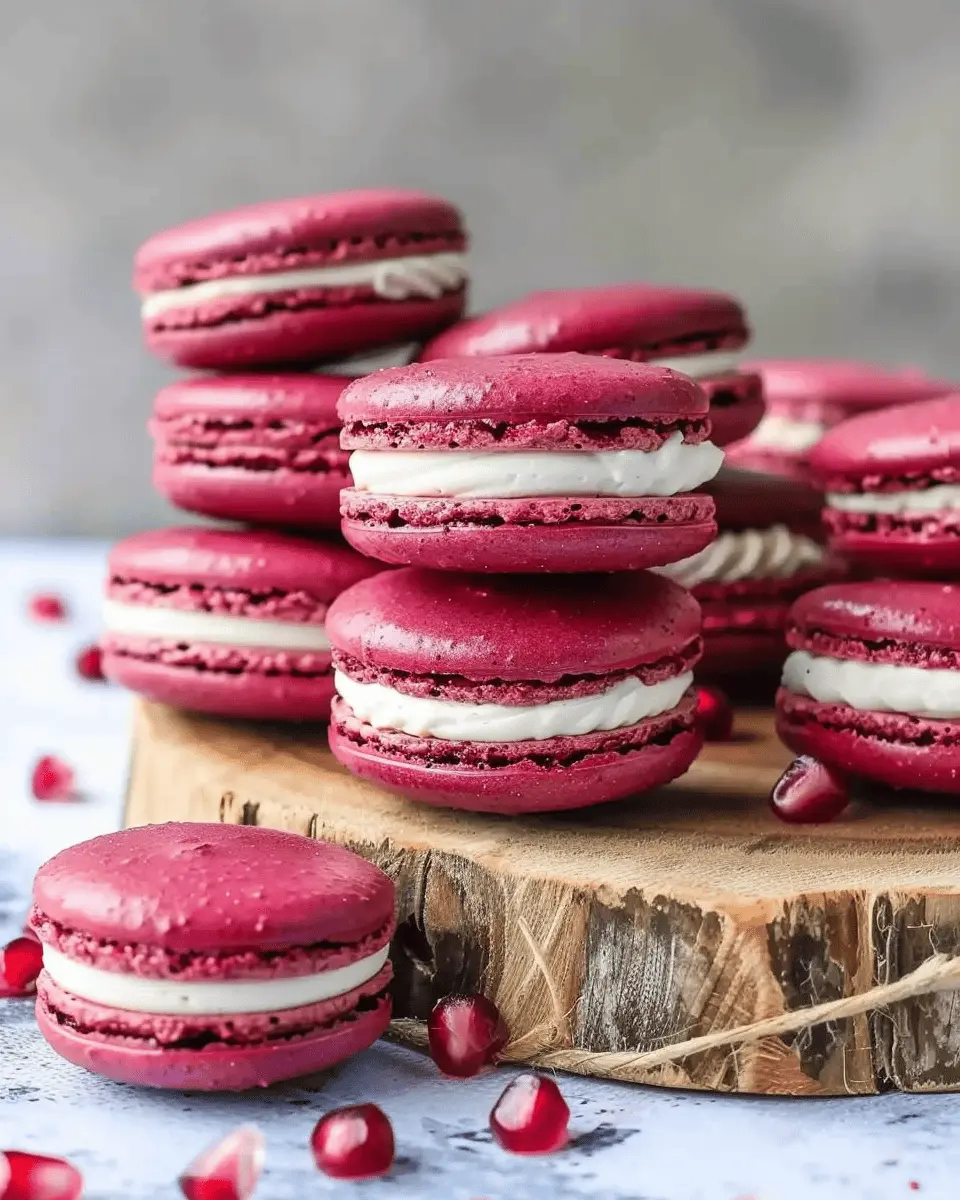 Pomegranate Macarons: Elegant, Fruity & Effortlessly Delightful