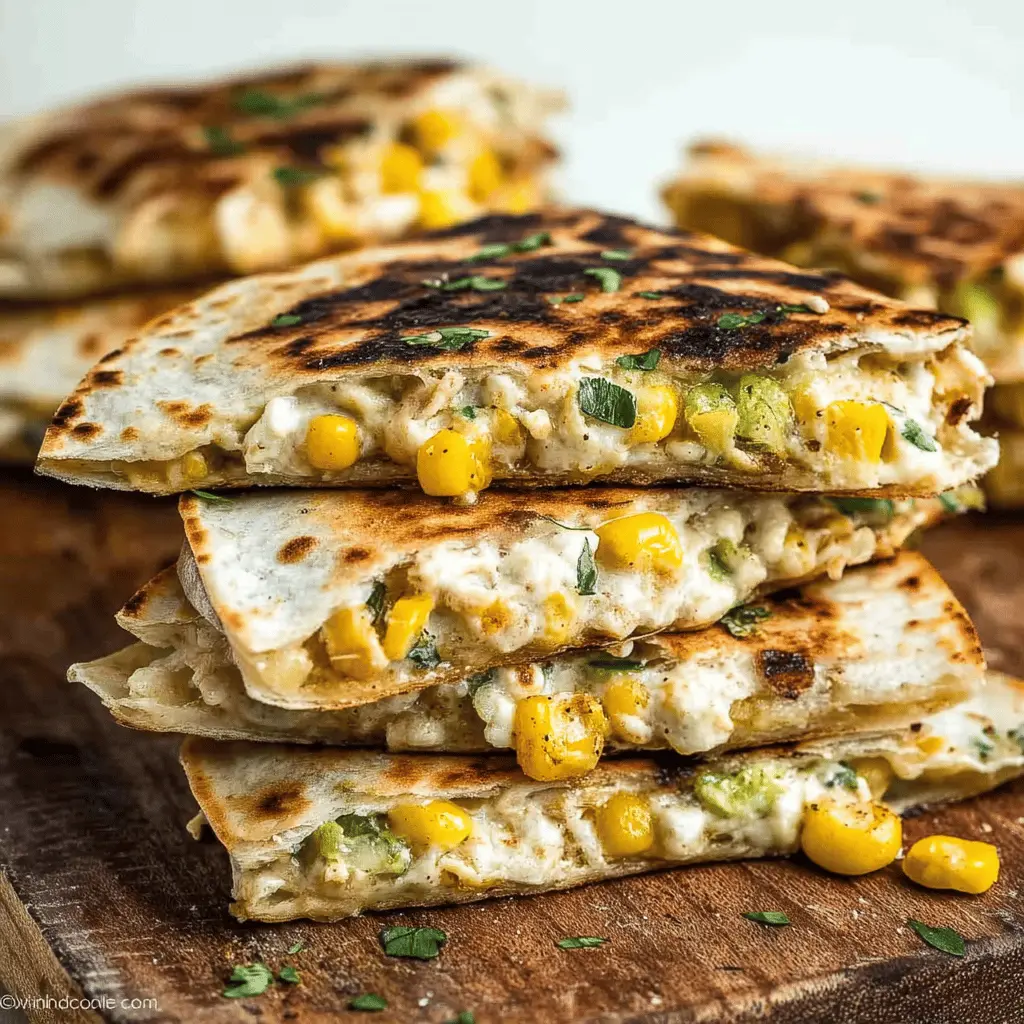 quesadillas corn on the cob: Easy Recipe with Turkey Bacon Delight