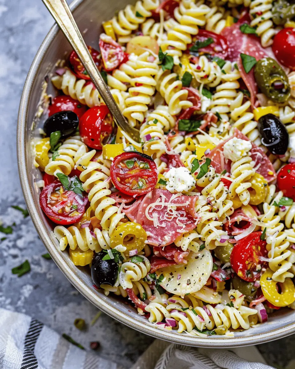 Italian Pasta Salad Is Unbelievably Easy with Turkey Bacon and Chicken Ham