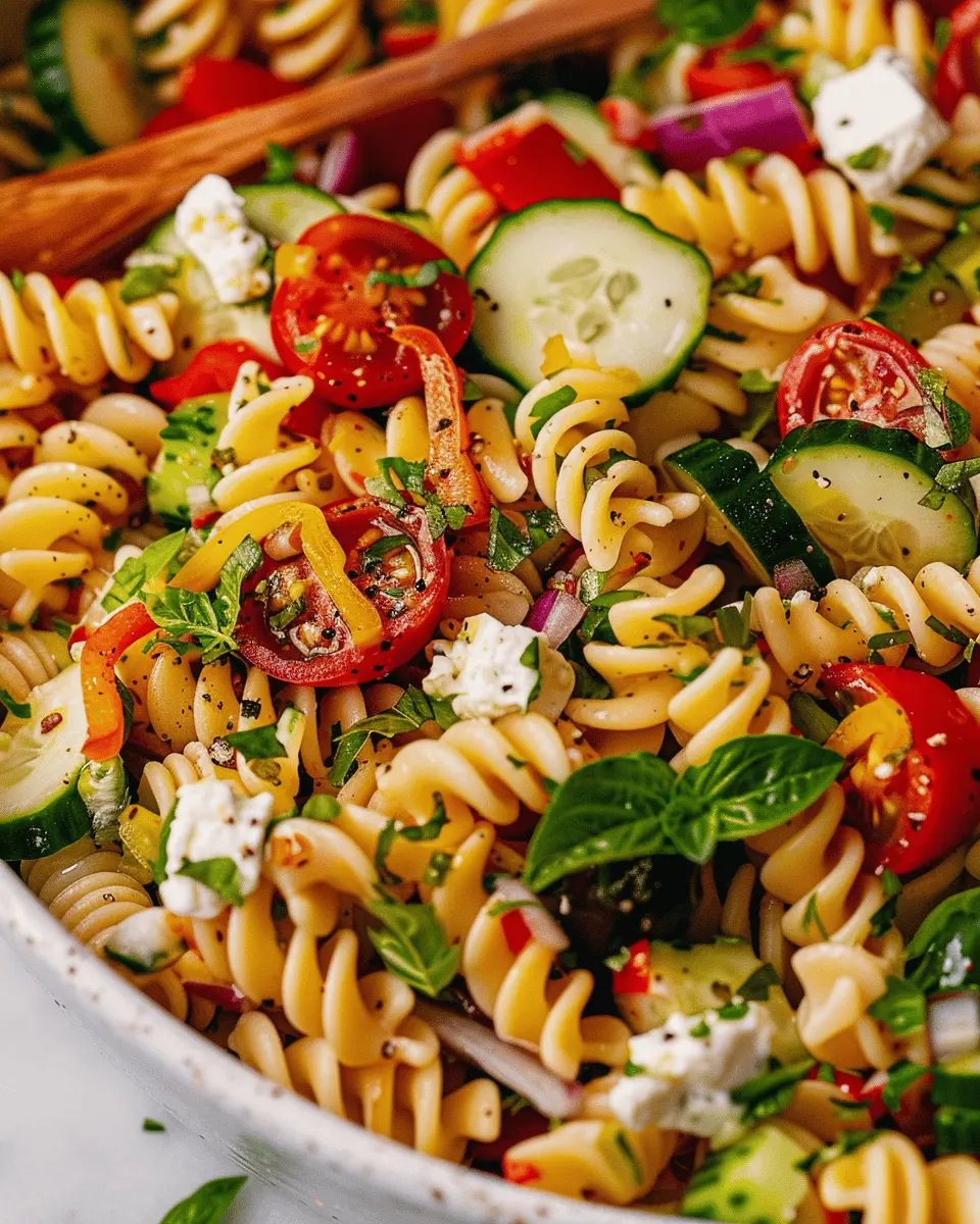 Best Italian Pasta Salad with Turkey Bacon and Chicken Ham Twist
