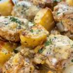 Garlic Parmesan Crockpot Chicken and Potatoes