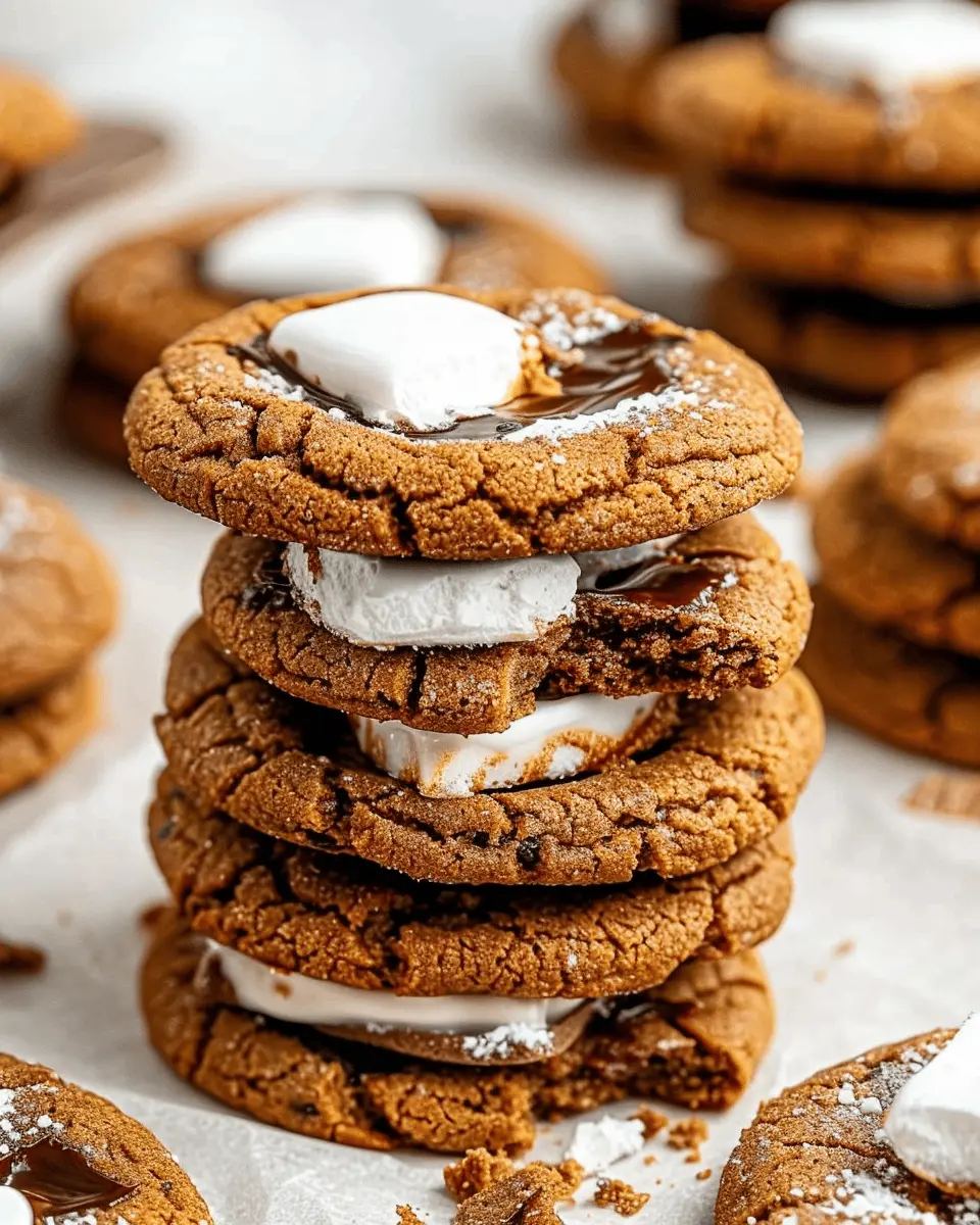 Gingerbread S'mores Cookies