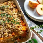 Leftover Turkey Sweet Potato and Apple Casserole