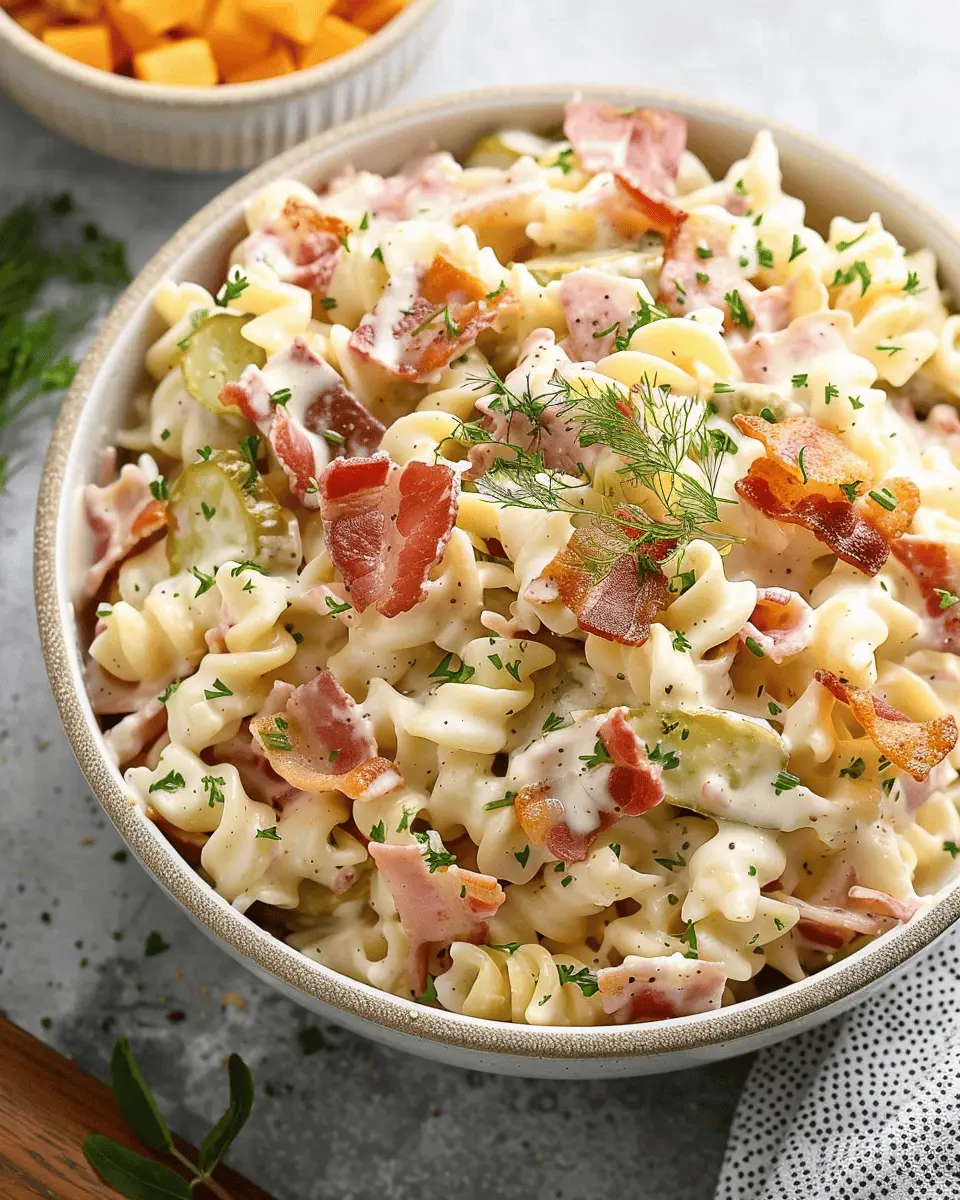 Pickle Pasta Turkey Bacon Salad – Creamy, Tangy & Crunchy Delight