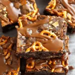 Pretzel Bottom Caramel Brownies – Sweet, Salty & Decadently Gooey!