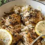 Slow Cooker Lemon Herb Chicken and Rice