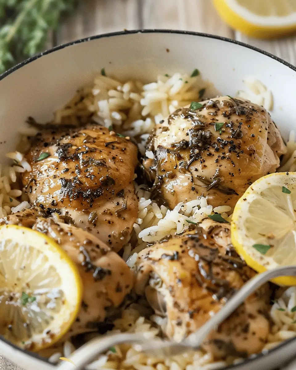 Slow Cooker Lemon Herb Chicken and Rice: A Juicy Family Favorite