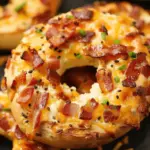 Creamy Bacon Cheddar Bagels