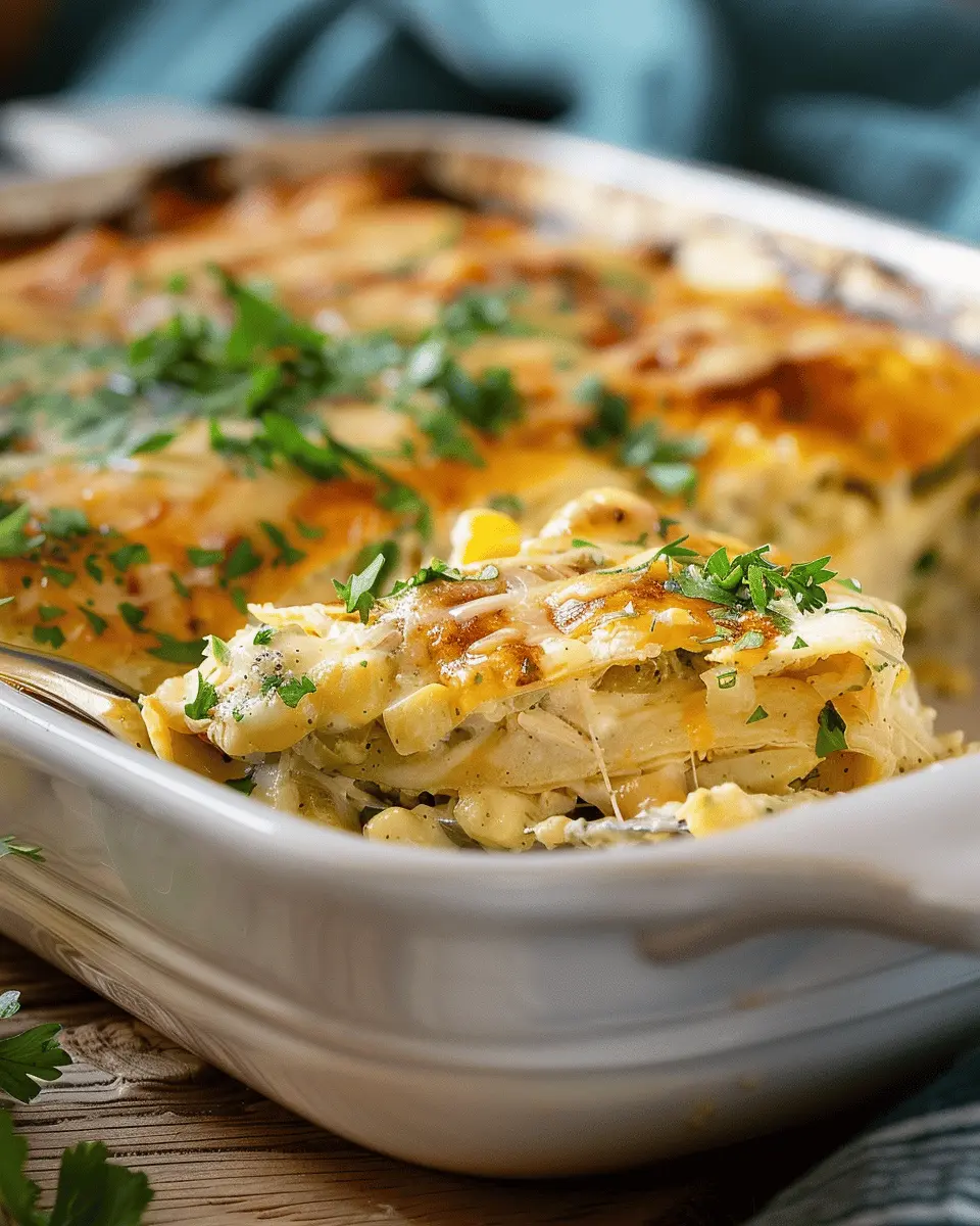 White Chicken Enchilada Casserole: Easy Comfort Food Delight