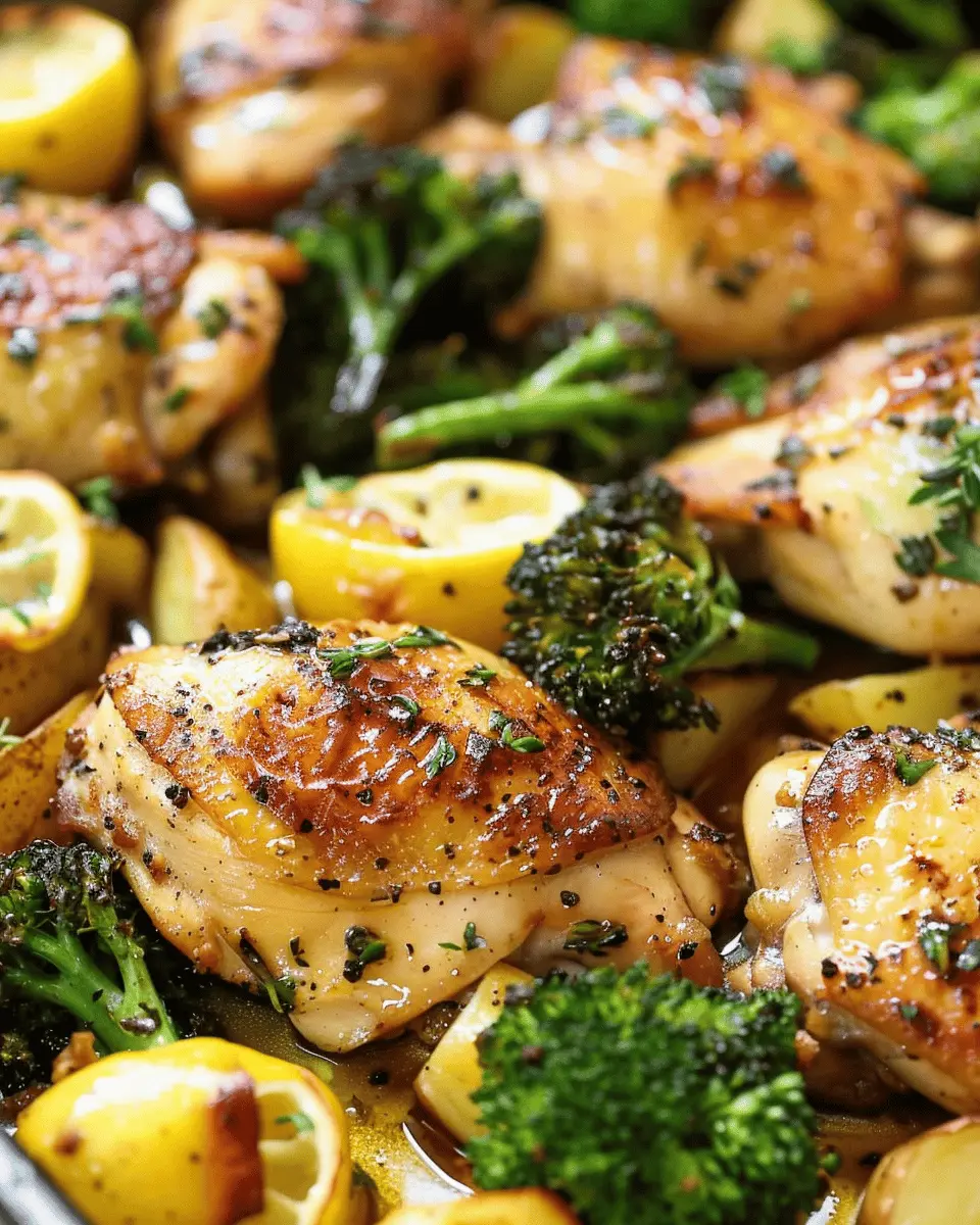 Lemon Garlic Chicken: Easy Sheet Pan Dinner with Potatoes & Broccoli