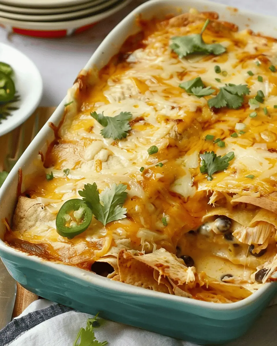Green Chile Chicken Enchilada Casserole: Easy and Flavorful Dinner