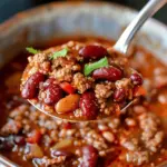 Crockpot Chili with Sausage and Beef