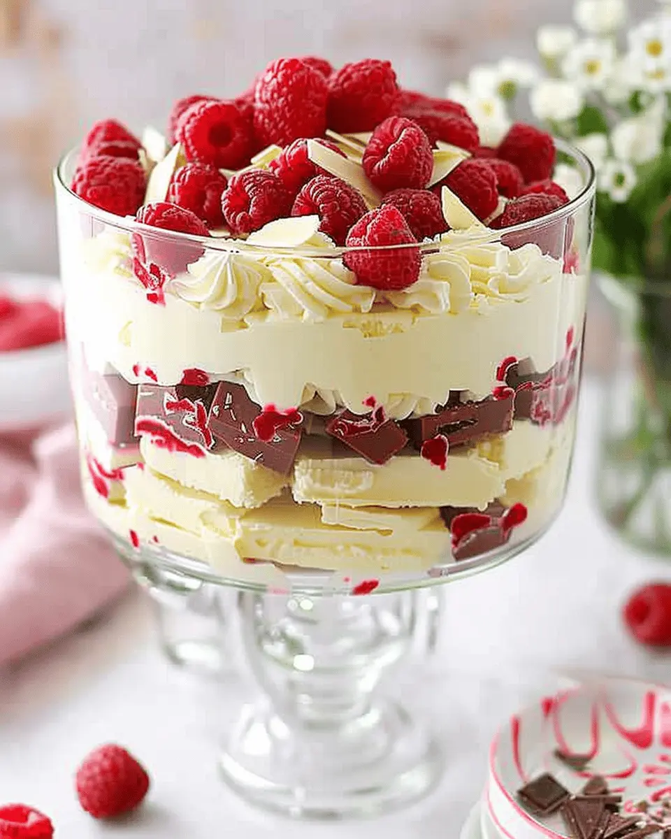 Raspberry White Chocolate Trifle