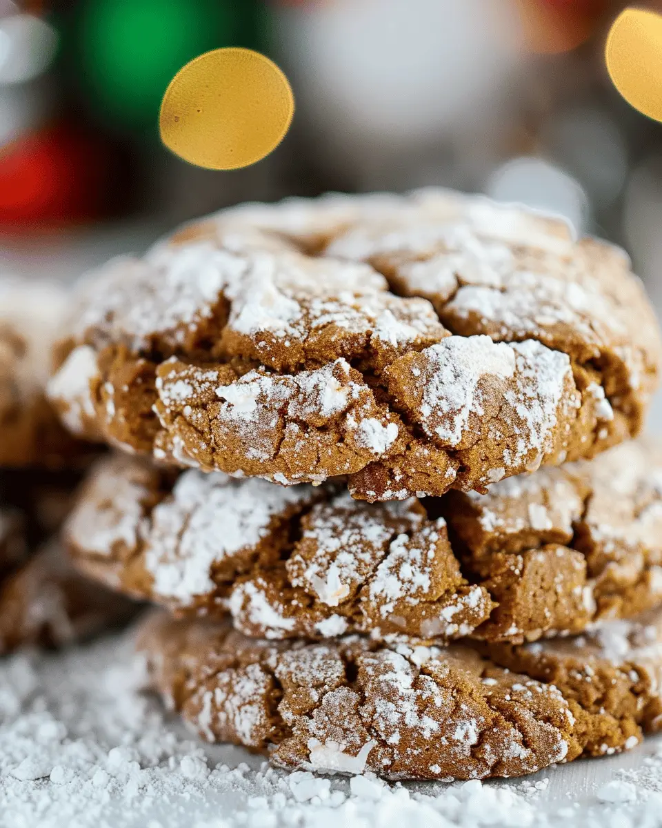 Gingerbread Crinkle Cookies