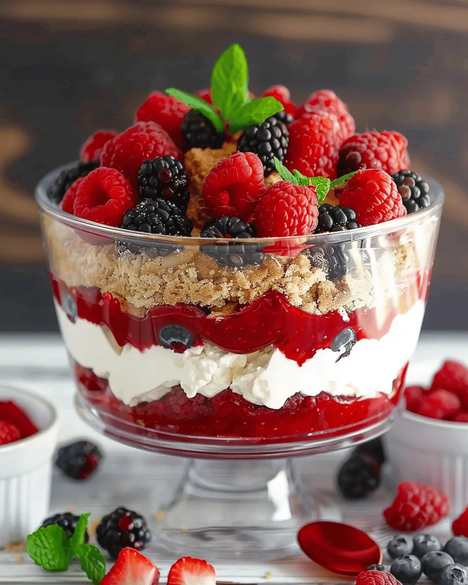Red Velvet Berry Trifle