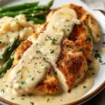 Parmesan Crusted Chicken with Creamy Garlic Sauce