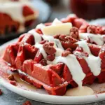 RED VELVET WAFFLES WITH CREAM CHEESE ICING