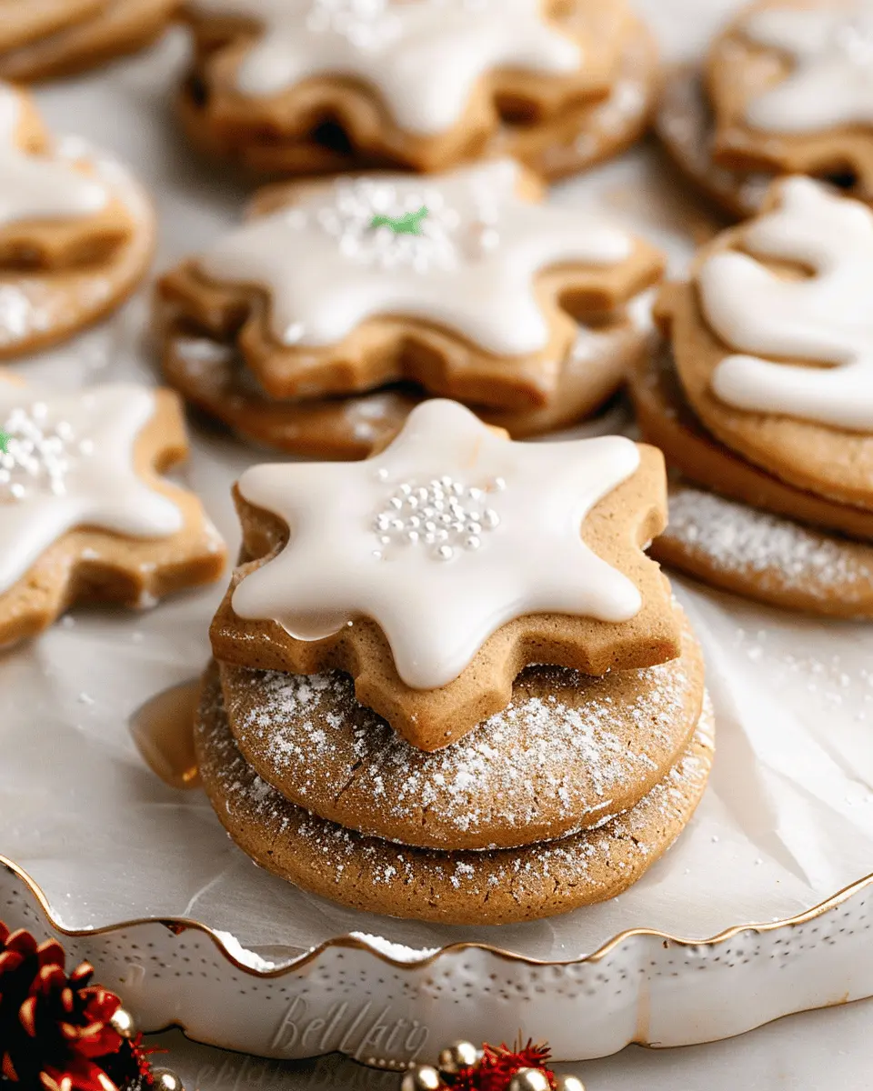 Soft Gingerbread Cookies with Maple Glaze