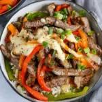 High Protein Philly Cheesesteak Rice Bowls