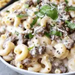 High-Protein Philly Cheesesteak Mac & Cheese