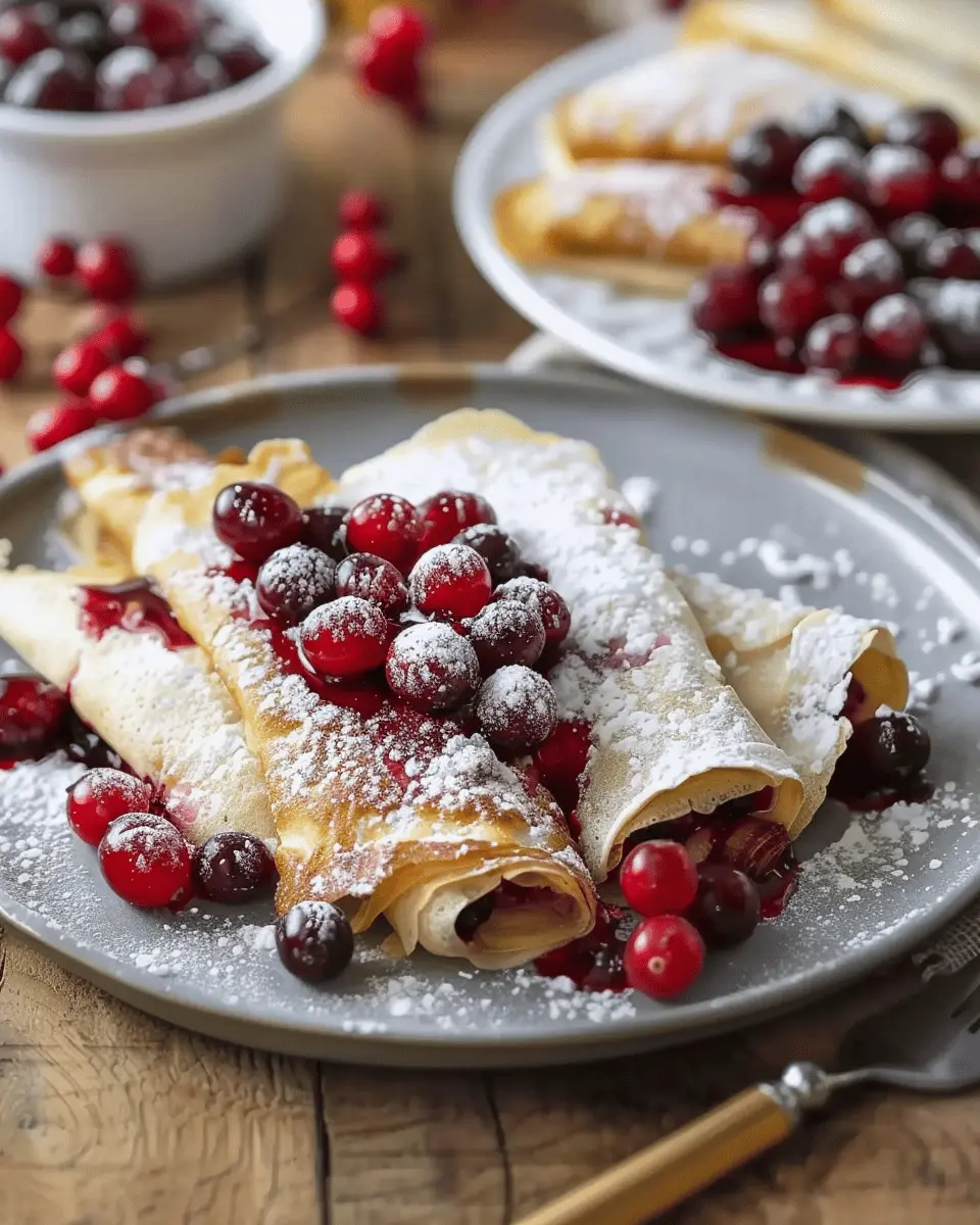 Very Merry Cranberry Christmas Crepes: A Joyful Holiday Treat