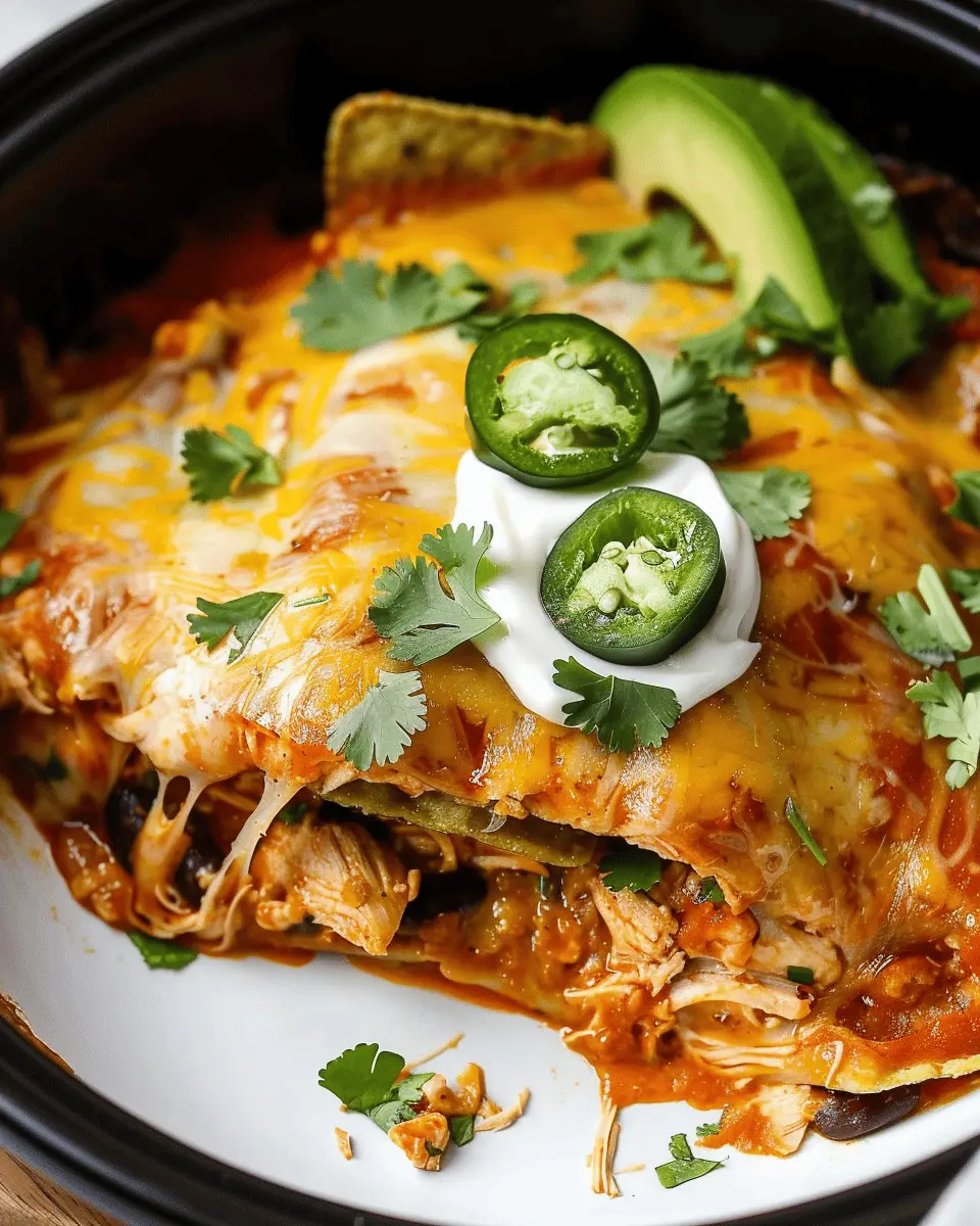 Crockpot Chicken Enchilada Casserole: Easy & Delicious Weeknight Meal