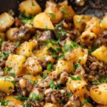 One-Pan Cheesy Meat & Potato Skillet