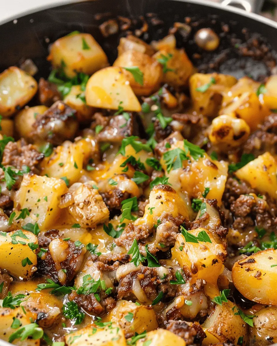 One-Pan Cheesy Meat & Potato Skillet: Easy Family Favorite Recipe