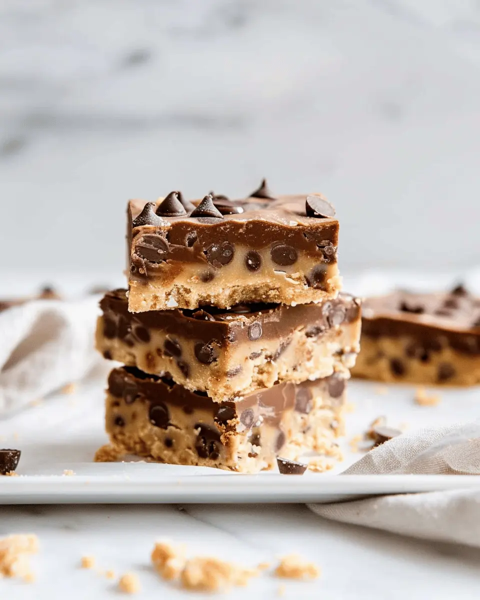 Healthy No Bake Cookie Dough Bars