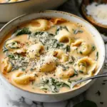 Creamy Spinach Tortellini Soup