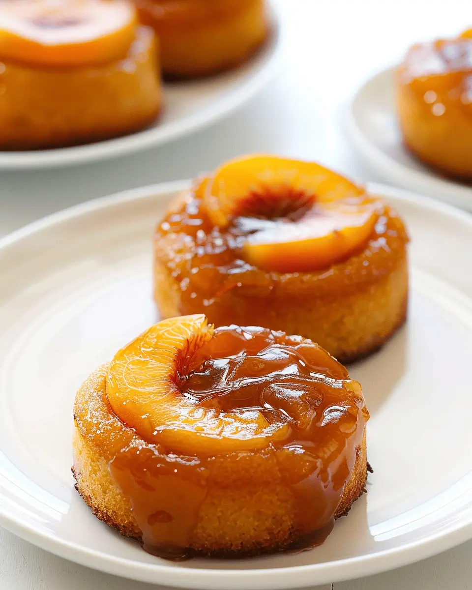Mini Peach Upside Down Cakes Delight