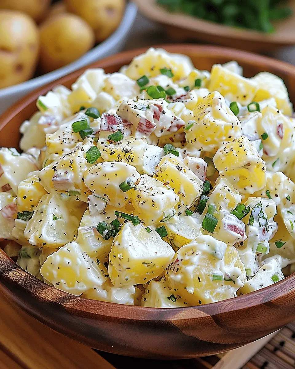 Potato Salad Delight: Easy Recipe with Turkey Bacon & Chicken Ham