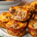 High-Protein Pancake Sausage Mini Muffins