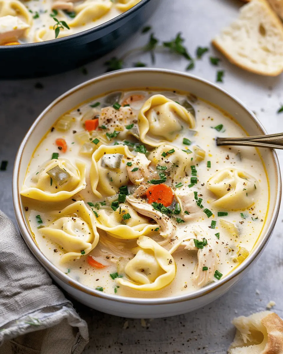 Creamy Chicken Tortellini Soup: A Comforting Indulgence at Home