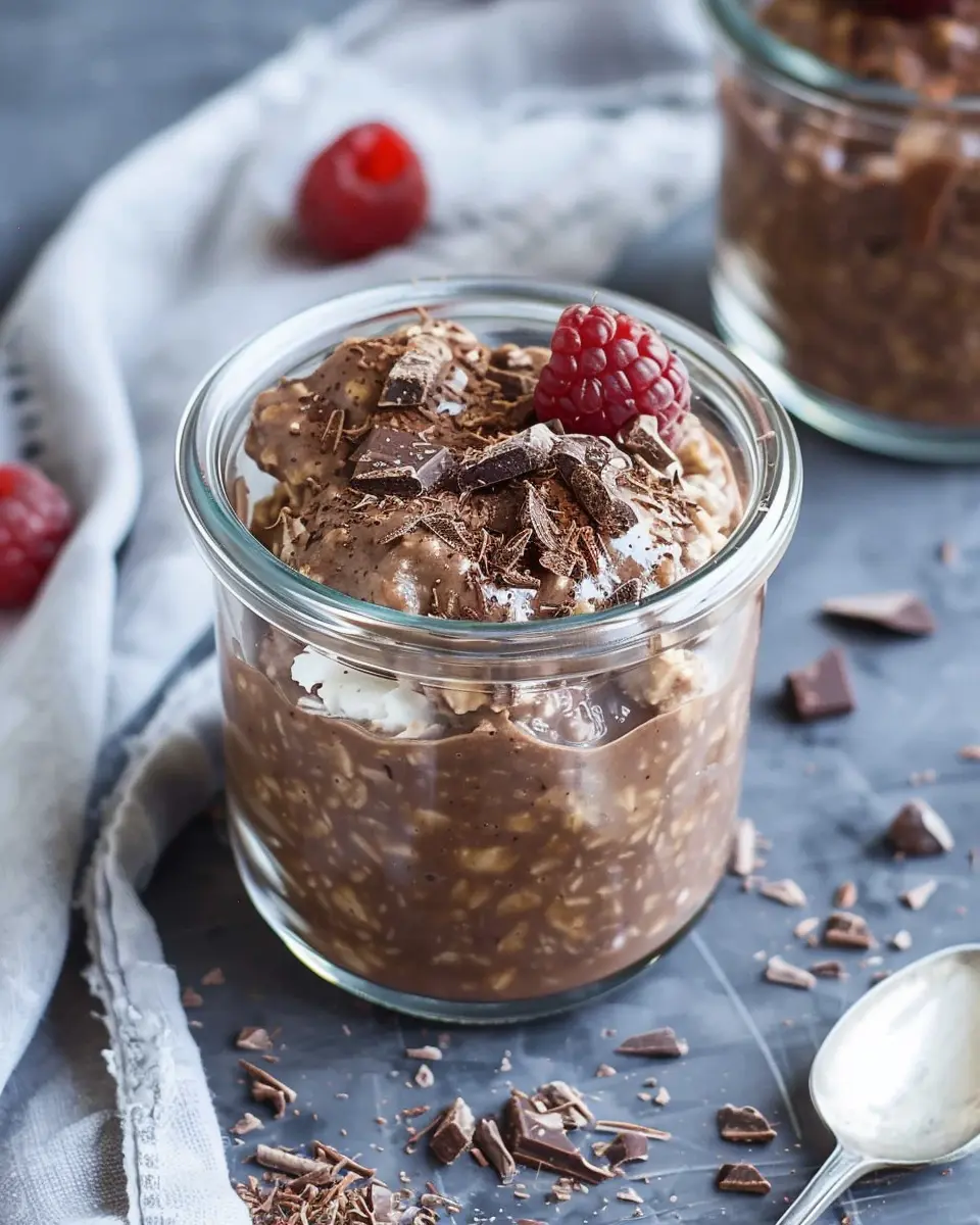 High Protein Chocolate Overnight Oats