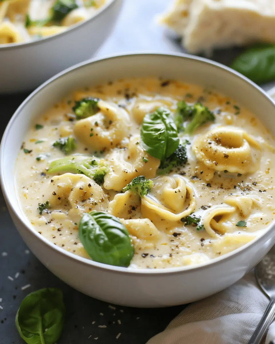 Creamy Broccoli Tortellini Soup: Easy Comfort in Every Bowl