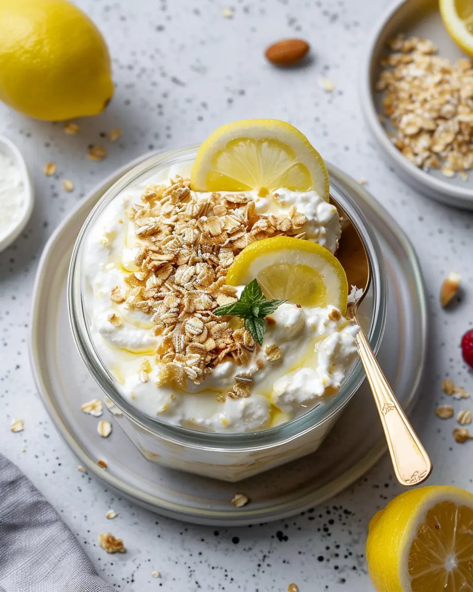 Lemon Cheesecake Overnight Oats Recipe
