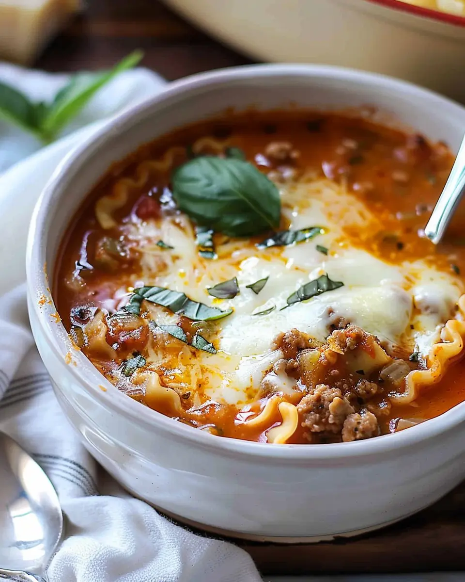 Lasagna Soup: The Best Comfort Food with Turkey Bacon Delight