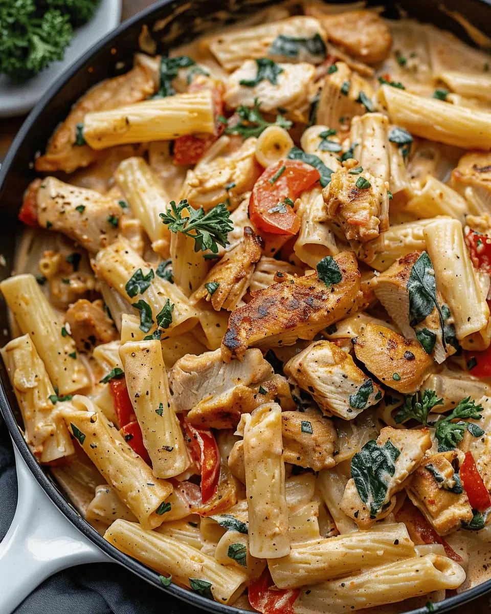 Tuscan Chicken Pasta: Easy Meal with Turkey Bacon and Chicken Ham