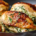 Cheesy Spinach Stuffed Chicken
