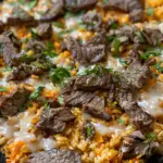 Steak Queso Rice