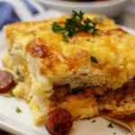 Pancake Casserole with Eggs & Sausage