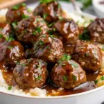 Slow Cooker Salisbury Steak Meatballs