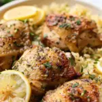 Slow Cooker Lemon Herb Chicken and Rice
