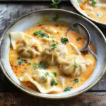 Thai Coconut Curry Dumpling Soup