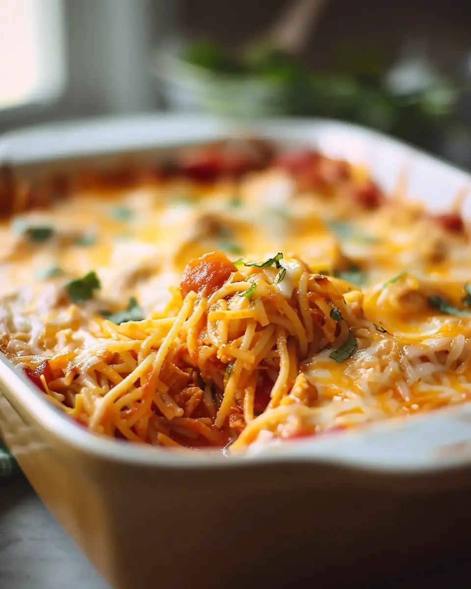 Irresistible Spicy Southern Chicken Spaghetti Casserole Delight