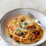 Creamy Sun-Dried Tomato Pasta with Capers and Dill