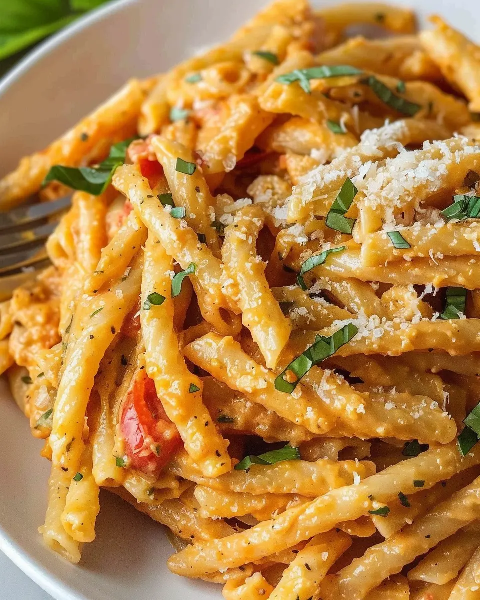 Creamy Tomato Pasta: Easy Recipe with Turkey Bacon and Chicken Ham