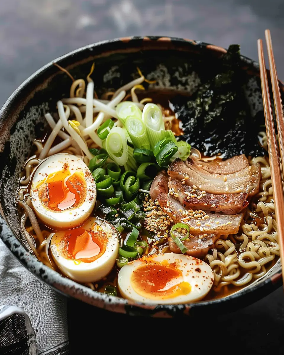 Homemade Ramen: Easy Recipe with Turkey Bacon and Chicken Ham