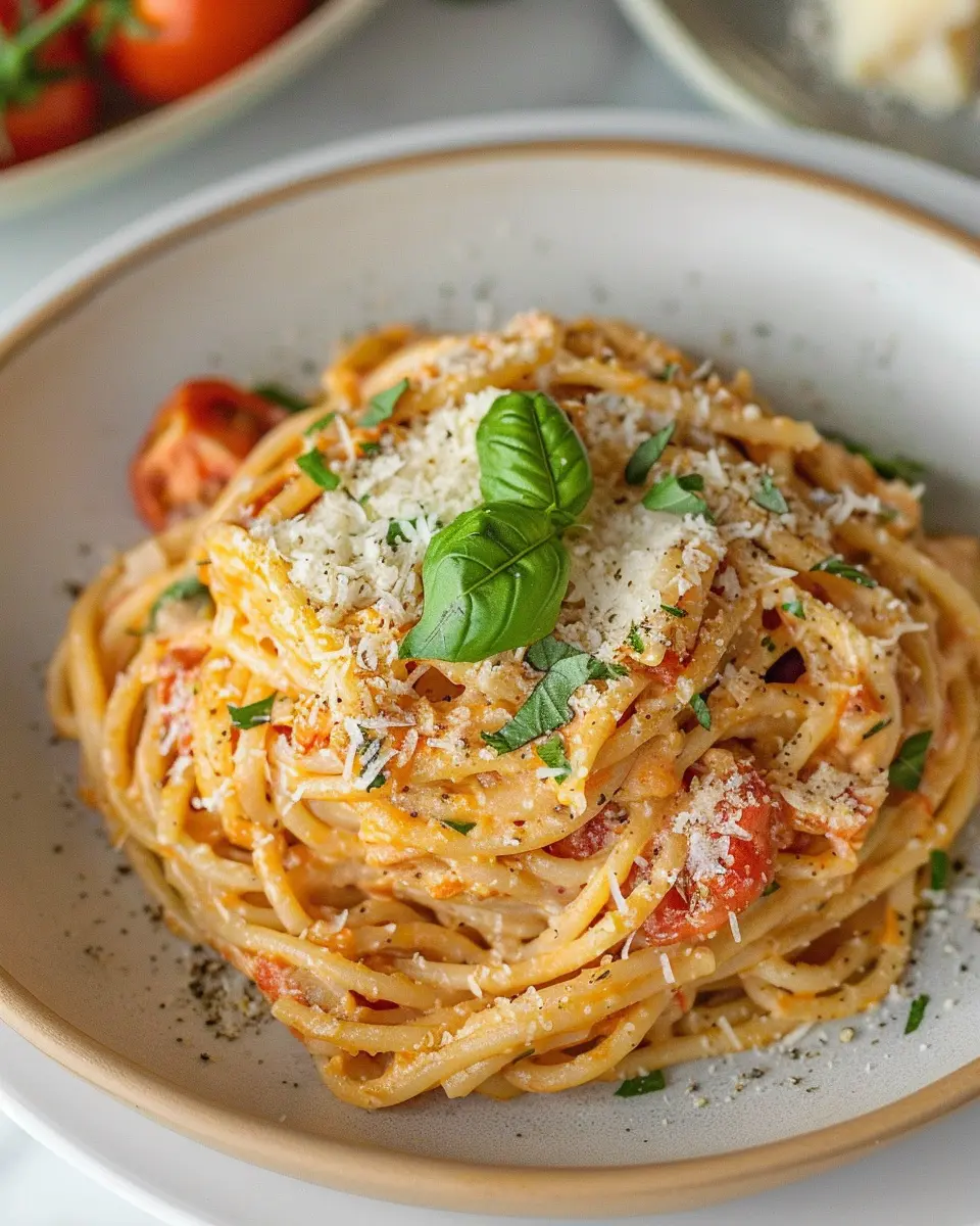 Roasted Tomato and Garlic Ricotta Pasta
